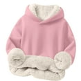 thumbnail image 4 of CHEEREAM Unisex Boys Girls Fleece Lined Sherpa Hoodie Kids Warm Winter Hoodies Pullover Hooded Sweatshirt Sweater, 4 of 4