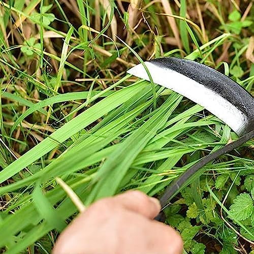 Kana Hoe 217 Japanese Garden Tool - Hand Hoe/Sickle is Perfect for Weeding and Cultivating,Solid Wood Handle for Gardening Tools
