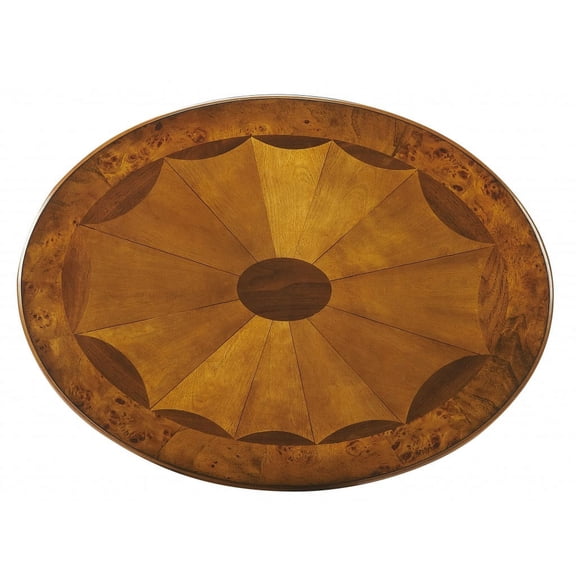 Jeanette Olive Ash Burl Oval Accent Table