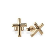 14kt Gold Cross Earrings