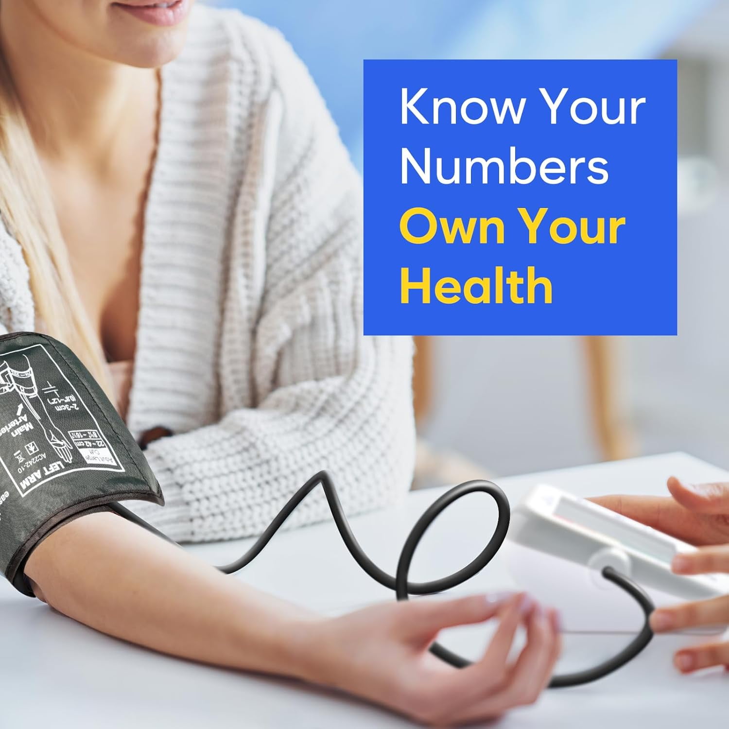 Easy@Home Upper Arm Blood Pressure Monitor with LCD Display