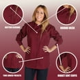 thumbnail image 4 of Women's Warm Up Medical Scrub Jacket (Burgundy, Small), 4 of 7