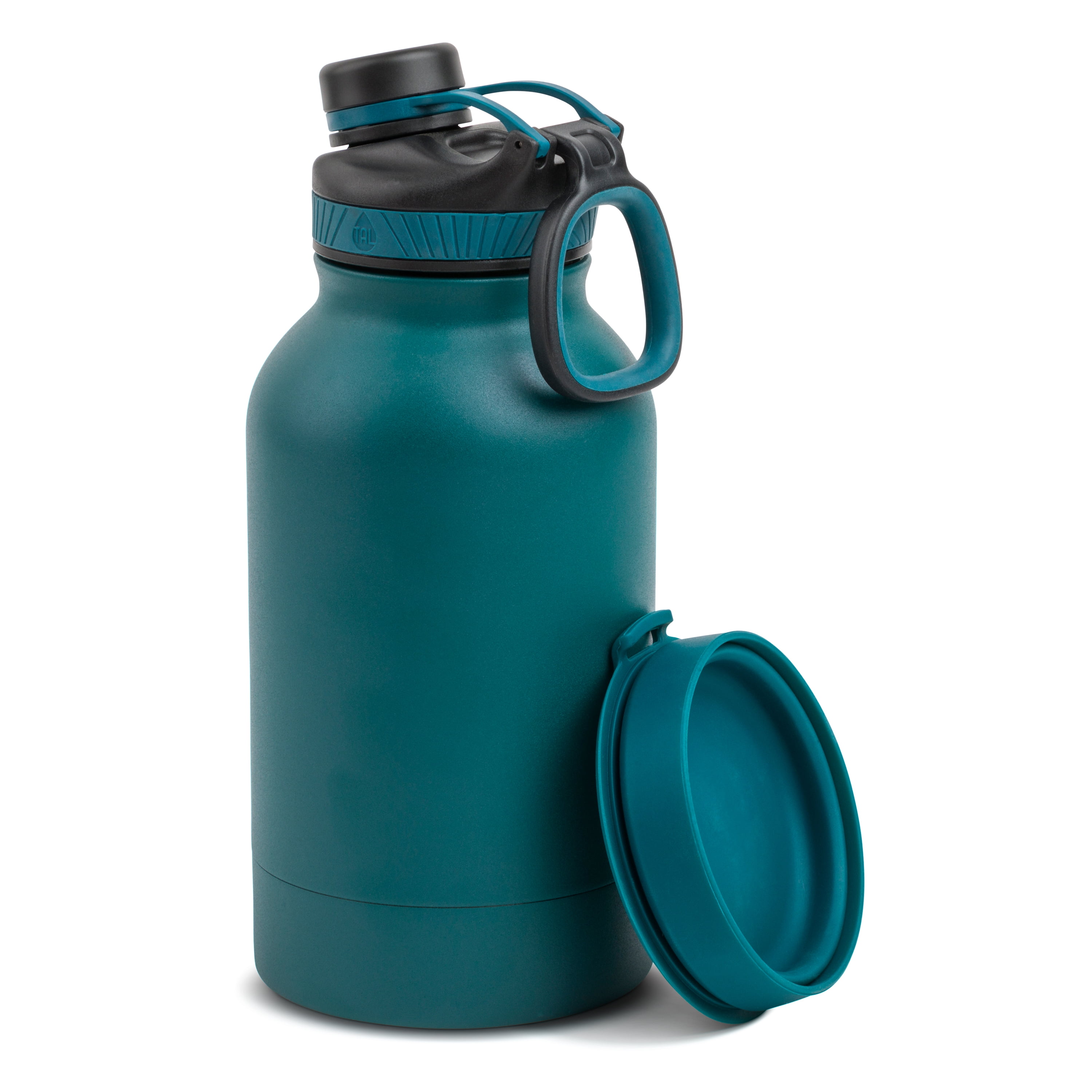 TAL Rover Water Bottle & Collapsible Pet Dog Bowl 46 oz, Teal