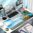 thumbnail image 2 of Large Gaming Mouse Pad with Coaster, Desk Mat, Desk Pad, Mouse Pads for Desk Protector, Stitched Edges Big Extended Mousepad for Computer Keyboard Laptop Office Decor, 31.5'''' x15.6''''-Travel to Sea, 2 of 6