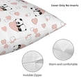 thumbnail image 3 of Yiaed Heart Panda Print Pillow Covers Super Soft Decorative Square Throw Pillow Covers Case Cushion Covers for Sofa Couch Bedroom Car Decor（No pillow core）-24"x24", 3 of 7
