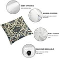 thumbnail image 4 of Nawypu  Orient Pillow Sham, Moroccan Floral Pattern with Victorian Rococo Baroque Design, Decorative Standard King Size Printed Pillowcase,Cream Indigo 2pc 22x22in, 4 of 6
