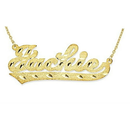 gold silver nameplate diamond personalized finish necklace order script plated satin sterling cut yellow special