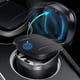 thumbnail image 2 of Cenicero portátil para coche con luz LED azul y mini depósito de basura (negro y plateado). Cenicero portátil de metal para coche., 2 of 5