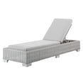 thumbnail image 1 of Lounge Chair Chaise, Sunbrella, Rattan, Wicker, Grey Gray, Modern Contemporary Urban Design, Outdoor Patio Balcony Cafe Bistro Garden Furniture Hotel Hospitality, 1 of 10