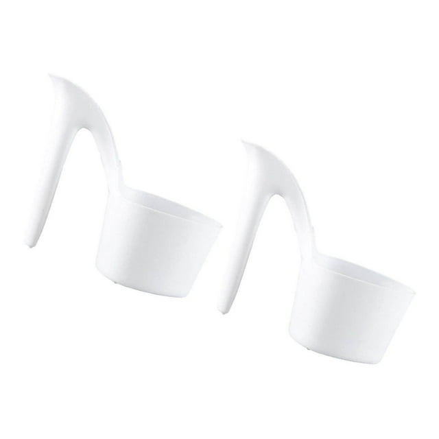 Pot de Fleurs en Forme de Talon Haut pour Jardin Intérieur Extérieur Ornements de Table Patio Blanc