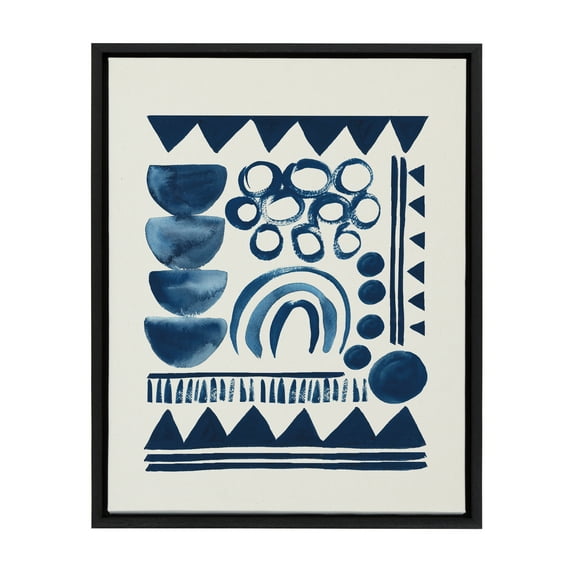 Kate and Laurel Abstract Framed Canvas Art Print, 18" x 24"