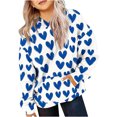 thumbnail image 2 of WEIYLL Girl's Hoodies Teen Like Heart Print Shirts Outfits Tween Cute Fashion White Fall Activewear 2-3 Years, 2 of 4