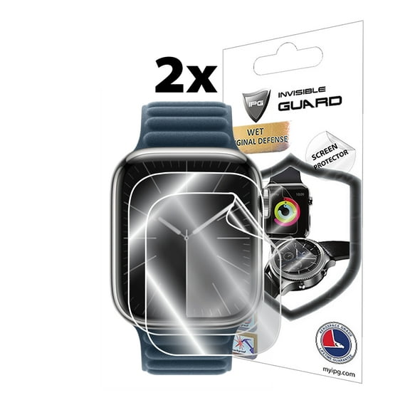 IPG for Apple Watch Series 7 45mm Screen Protector (2 Units) Invisible Ultra HD Clear Film Anti Scratch Guard-Smooth/Self-Healing/Bubble -Free for Series 7 45mm