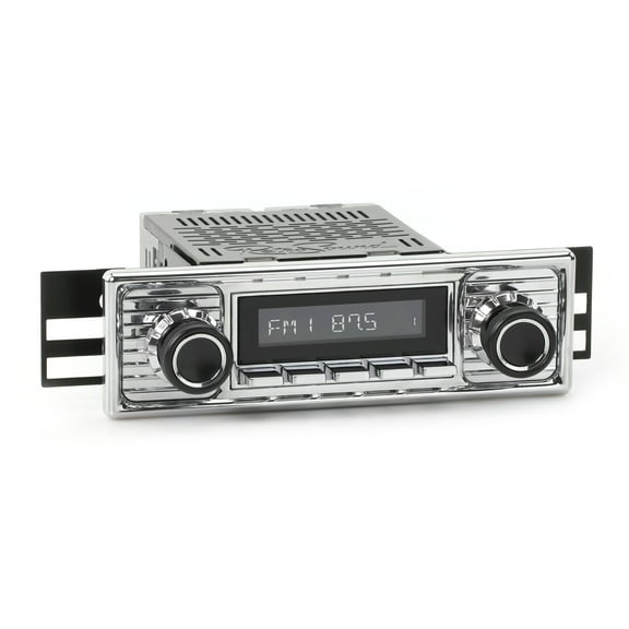 RetroRadio Compatible with 1960-66 Mercedes-Benz 300 with Chrome Faceplate Features Include Bluetooth, AUX, AM/FM LAC-M1-308-309-39-78M22