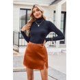 thumbnail image 4 of Zeagoo Womens Mini Skirt Stain Silk Skirts Sexy Stretch Fitted Bodycon Short A-Line Skirts Y2k Cute Skirts, 4 of 6