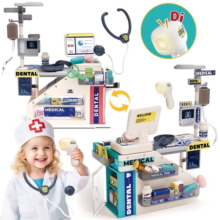 JoyStone Toy Doctor Kit, Interactive Pretend Play Medical Set with Lights & Sounds, Educational Toy for Boys & Girls, Ages 3-5