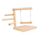 thumbnail image 3 of Puesto de juegos para loros, parque de juegos para pájaros, perchas de madera para periquitos, percha, juguete para pájaros, soporte para pájaros Madera en bruto, 3 of 9