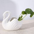thumbnail image 4 of Candelabro multifunción con maceta de cerámica con cisne blanco creativo, 4 of 5