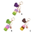thumbnail image 3 of LLavero de aleación para mujer, reemplazo Adorable portátil, bolso decorativo para teléfono, ropa, llavero, adorno colgante con decoración de Ropa, zapatos y accesorios Miscelánea Púrpura Amarillo Qarigey AP014108-01, 3 of 6