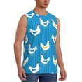 thumbnail image 2 of Yiaed Cartoon Chicken Print Men's Singlet Vests Summer Running Muscle Tank Tops Gym Undershirt Round Neck Sleeveless for man, 2 of 5
