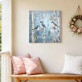 thumbnail image 5 of Canvas Wall Art Spring Blue Bird Canvas Art Print Oil Painting Tree Pictures Wall Decor for Living Room Bedroom Artwork Decorations Stretched Framed Ready to Hang 8"x8", 5 of 9