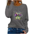 thumbnail image 2 of Xuyuer Carnival Womens Long Sleeve Shirts Fall Outfits 2025 Tops Fashion Clothing Crewneck Tee Blouses, 2 of 5