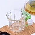 thumbnail image 4 of Taza de vidrio soplado a mano con asa en forma de lirio de la válvula, 135 ml. Tazas de café/té de vidrio borosilicato transparente., 4 of 6