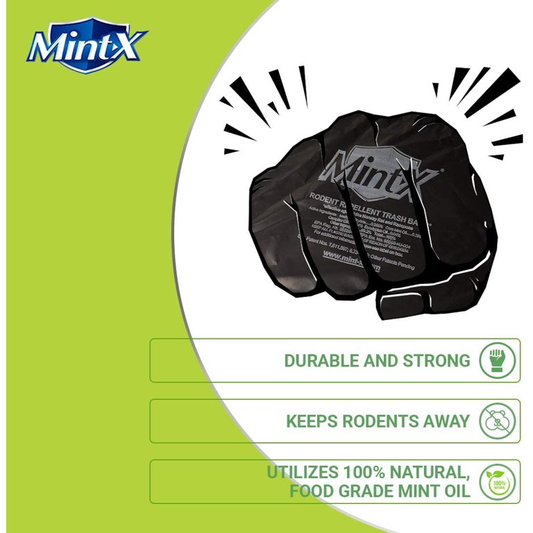 Mint-X MX4348HD C16 Trash Bag, 56 gal, Clear, Pk200