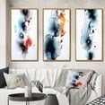thumbnail image 1 of Designart "Passion Found Turquoise and Red Ink Cloud" Abstract Painting Framed Wall Art Set Of 3 - Turquoise Modern Frame Gallery Set For Office Decor, 1 of 6