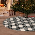 thumbnail image 6 of Sikiie Daisy Plaid Black 30-48 inches {designName} Print Christmas Tree Skirt Snowman Xmas Tree Skirt with Edge Christmas Decorations for Holiday Party48", 6 of 7