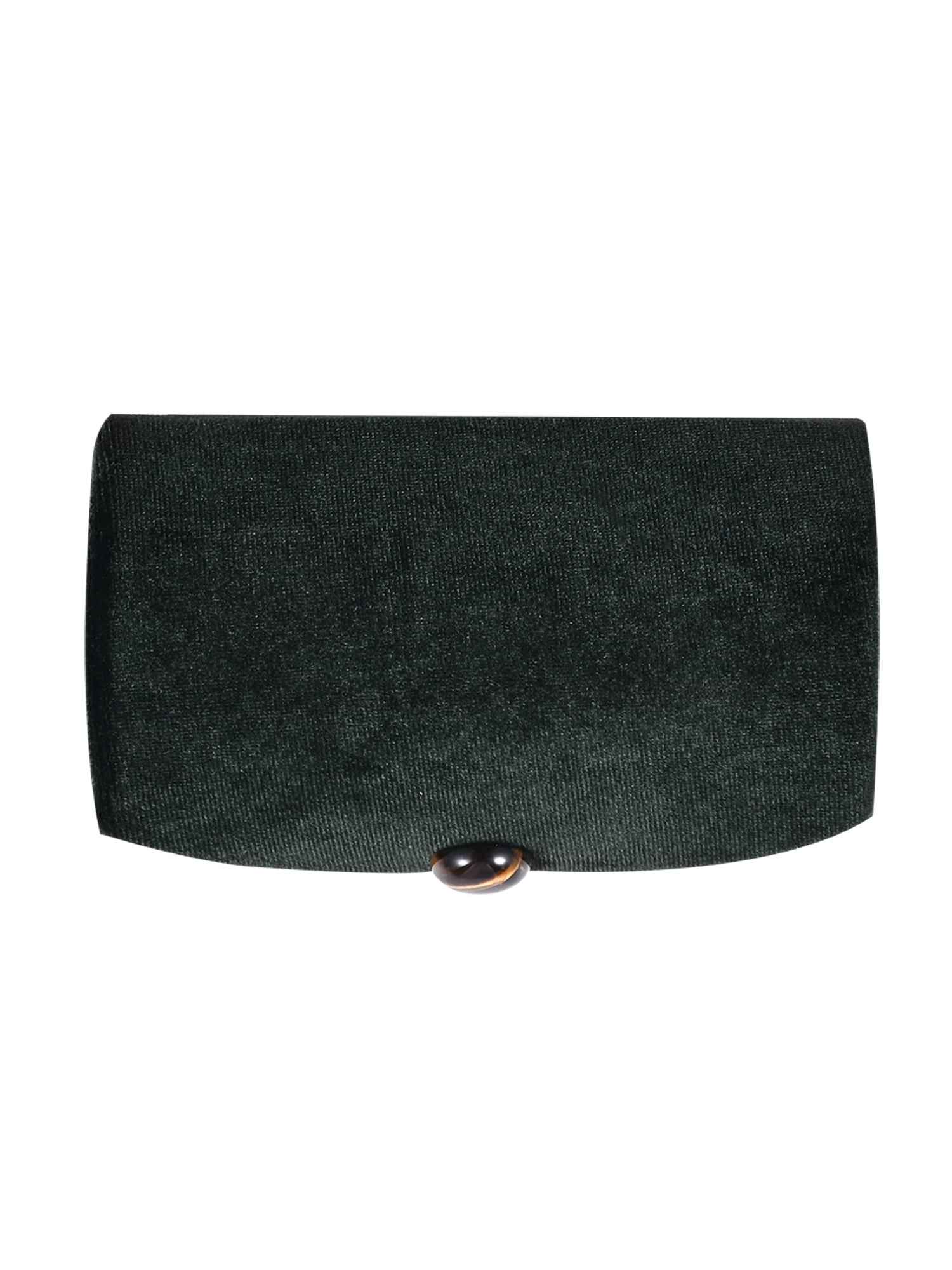 Scenario Women's Curved Faux Velvet Jewelry Organizer, Green
