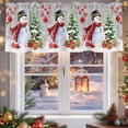 thumbnail image 5 of Valances for Windows Red Christmas Snowman Rod Pocket Cafe Window Treatments Valance Curtains for Kitchen Bathroom Laundry Basement Windows 42"x12", 5 of 7