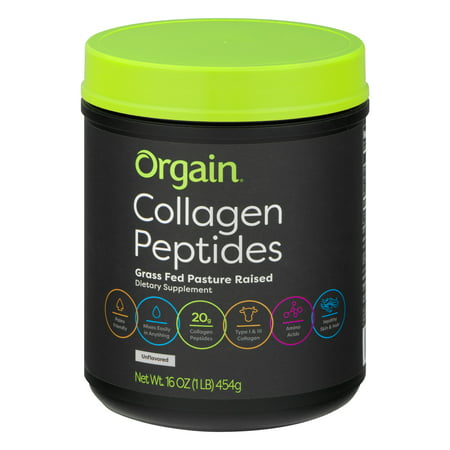 Orgain Collagen Peptides Dietary Supplement, 16.0 (Best Green Powder Supplement)
