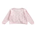 thumbnail image 3 of Infant Baby Girl Knitted Cardigan Flower Long Sleeve Button Coat, 3 of 6