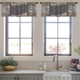 thumbnail image 3 of LALILO Kitchen Curtain Valance Geometric Scribble Rod Pocket Window Curtain 52"x 18" Set of 2, 3 of 7