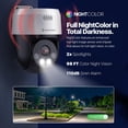 thumbnail image 3 of Amcrest 5MP UltraHD Mini AI Outdoor IP PoE Camera, Security IP Camera with Two-Way Audio, 98ft Full Color Night Vision, Active Deterrents, 5-Megapixel, Wide 104.8° FOV, IP5M-1190EW (White), 3 of 9