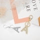 thumbnail image 1 of XWSHYW Llaveros Llavero con Letras, Accesorios para Mujeres y Niñas, Llave Inicial con Purpurina Dorada, 1 of 4