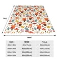 thumbnail image 3 of Bixox Fleece Blanket Squirrel Nuts Mushroom Pattern Super Soft Double-Sided Microfiber Flannel Blanket for Sofa, Bed, Couch,Suitable for All Seasons - 60"x50", 3 of 5