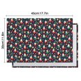 thumbnail image 5 of Dark Blue Christmas Santa and Gnome Pattern Summer Placemats Table Placemats Set Of 6-Linen Kitchen Washable Placemats Table Mats 11.8"x17.7" Non-Slip Heat Resistant, 5 of 5