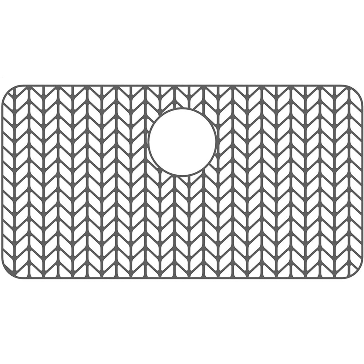 Eummy Silicone Sink Protector, Heat-Resistant Kitchen Sink Mat, Anti-Slip Sink Mat Grid Sink Drain Center for Home Kitchen Countertop, 2614inch