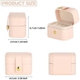 thumbnail image 2 of RUseeN Small Travel Jewelry Box Case and Organizer Case For Ring Stud Earring, Gift for Women and Girls , Pink, 2 of 7