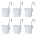 thumbnail image 2 of 2Pcs Hanging Flower Pots Fence Outdoor Metal Decoration Removable Garden Indoor Railing Iron Wall Planter, 2 of 16