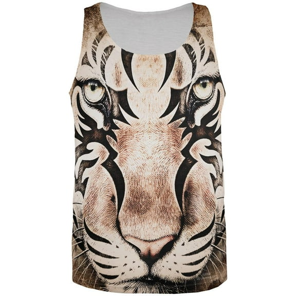 Tiger Eye Ghost And The Darkness All Over Mens Tank Top Multi SM