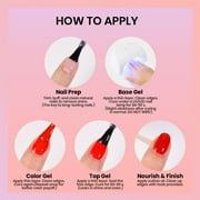 Beetles Mini Mani Studio Gel Nail Polish Starter Kit with UV Lamp, Cozy Elegance Shades, 12 Colors