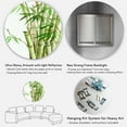 thumbnail image 5 of Designart 'Detail of Dark Green Bamboo and Leaves II' Traditional Circle Metal Wall Art 29x29 - Disc of 29, 5 of 5