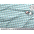 thumbnail image 1 of Soimoi Blue Silk Fabric Window Pane Check Print Fabric by the Yard 42 Inch Wide, 1 of 3
