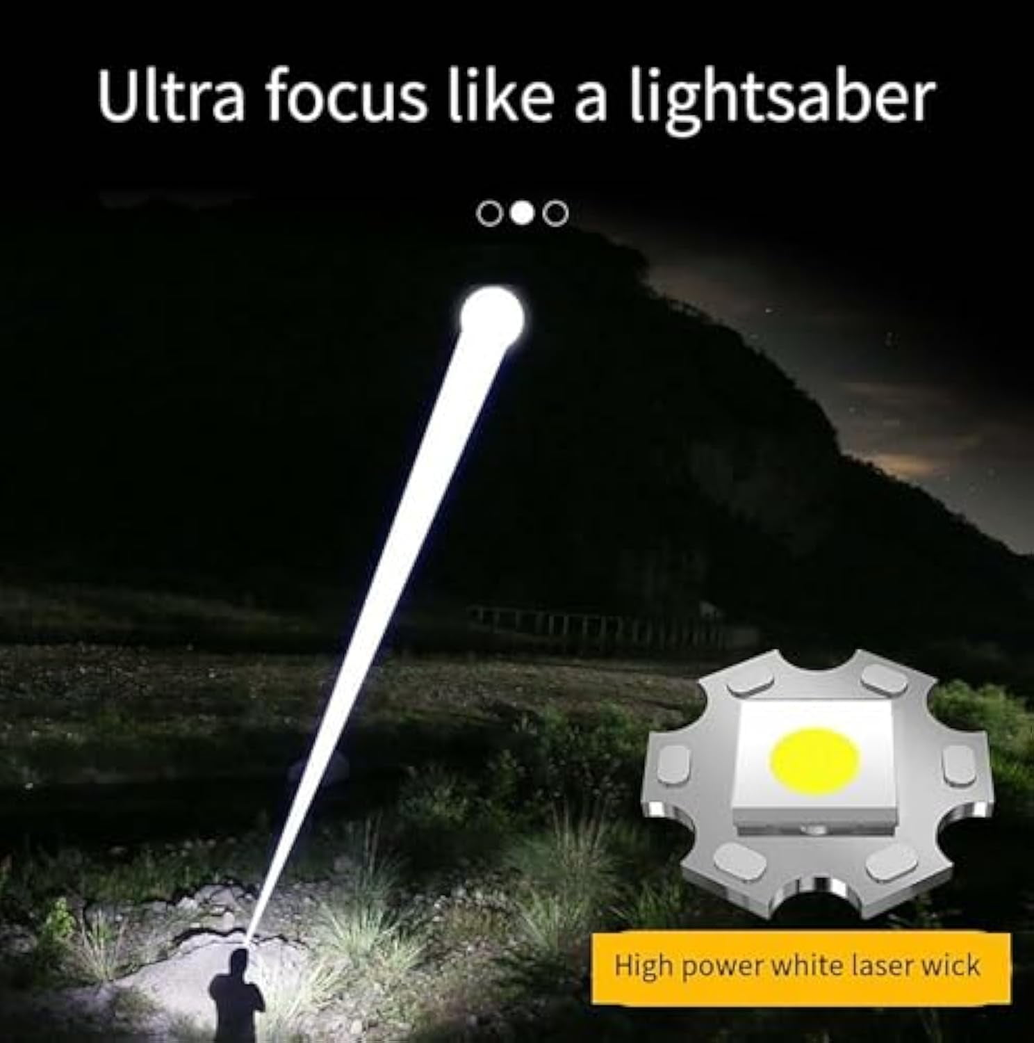 Lk360 Flashlight,The Ultimate Survival Flashlight 2025,Powerful150000 Lumens - USB Rechargeable Waterproof, with 3 Modes, Zoomable, Outdoor and Home Emergency Use (2PCS)