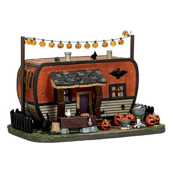 Spooky Town Creepy Lighted Building - Halloween Village Decor - 2017 Release - 6ft Cord/Battery/Adaptor Options - Illuminated Halloween Decoration