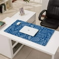thumbnail image 3 of Long Mouse Pads for Desk,Blue Pioneer Flower and Paisley Pattern Desk Mats on Top Of Desks, Desk Mouse Pad Extra Large with 3mm Non-Slip Base and Stitched Edge for Gaming,Office,Work,Home 31.5"x15.7", 3 of 6