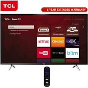 Angle View: TCL 49-Inch Class S-Series 4K Ultra HD Roku Smart LED TV 2017 Model (49S405) + 1 Year Extended Warranty